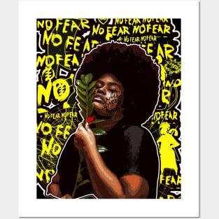 No Fear Strong Black Woman Posters and Art